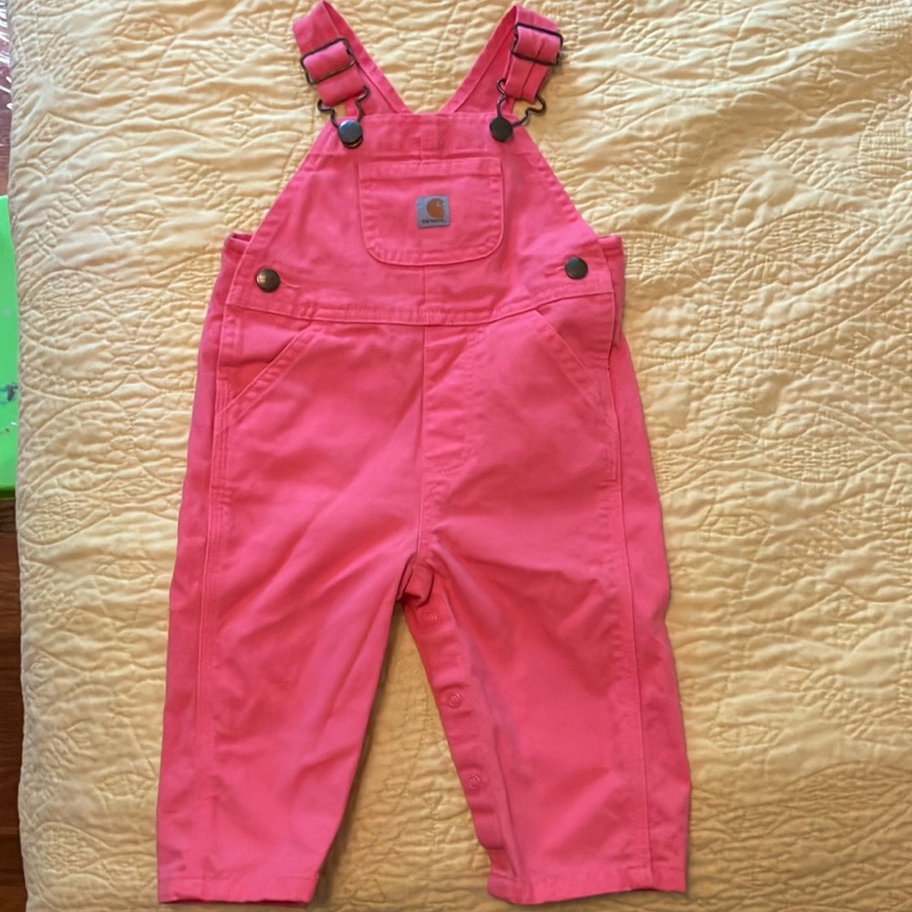 Carhartt Pink Overalls Sturdy Cotton Adjustable Straps